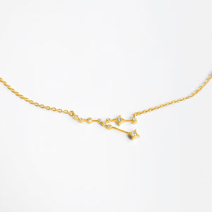 Zodiac Constellation Pendant (Taurus) - Gold